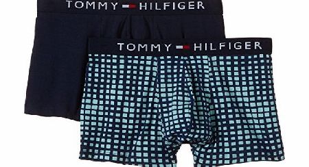 Tommy Hilfiger Mens Gabriel Trunk 2 Pack Boxer Shorts Boxer Shorts, Multicoloured (Peacoat/Aquatic), XX-Large