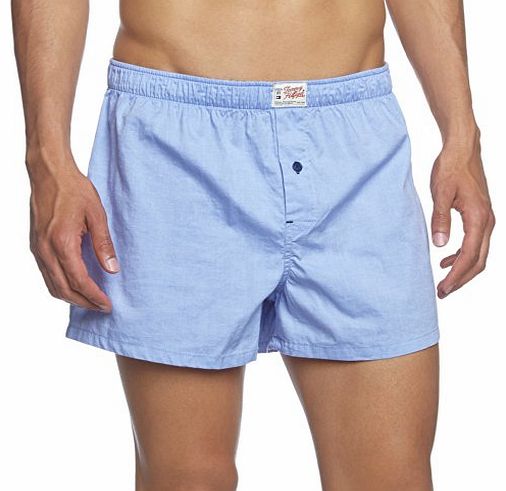Tommy Hilfiger Mens Herald Woven Boxer Boxer Shorts, Blue (Wedgewood-Pt), Medium