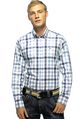 mens long-sleeved check shirt
