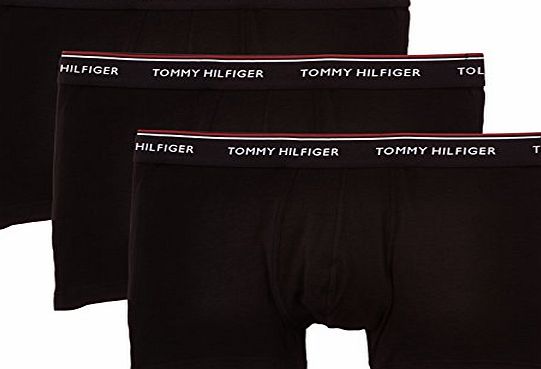 Tommy Hilfiger Mens Premium Essential 3 Pack Trunk Boxer Shorts, Black, Medium