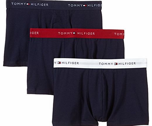 Tommy Hilfiger Mens Seymore Trunk 3 Pack Boxer Shorts, Blue (Peacoat), Large