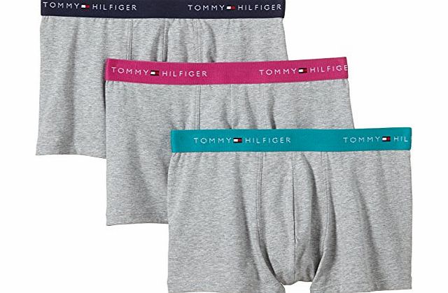 Tommy Hilfiger Mens Seymore Trunk 3 Pack Boxer Shorts, Grey Heather, Small