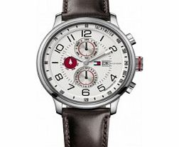 Tommy Hilfiger Mens Silver and Black Tyler Watch