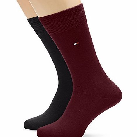 Tommy Hilfiger Mens Th Men Sock Classic 2P Calf Socks Calf Socks, Multicoloured (Tawny Port), 9/11 (Manufacturer Size: 43/46)