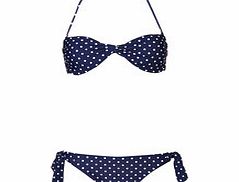 Tommy Hilfiger Navy and white polka dot bikini set