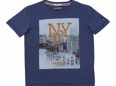 Tommy Hilfiger Photo NYC T-shirt Marled blue `8 years,10