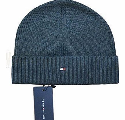  BEANIE HAT PIMA COTTON/CASHMERE GREY, BLUE, MIDNIGHT, RED - ONE SIZE (Charcoal)