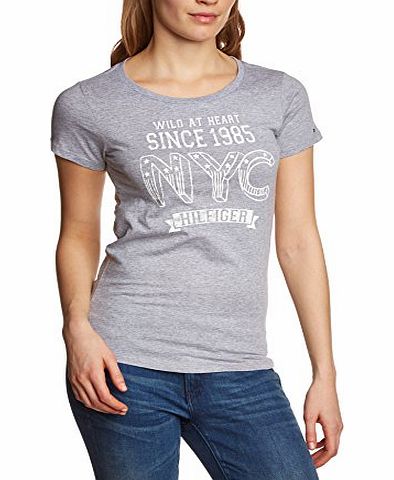 Womens T-Shirt - Grey - Grau (GREY HEATHER 004) - 8