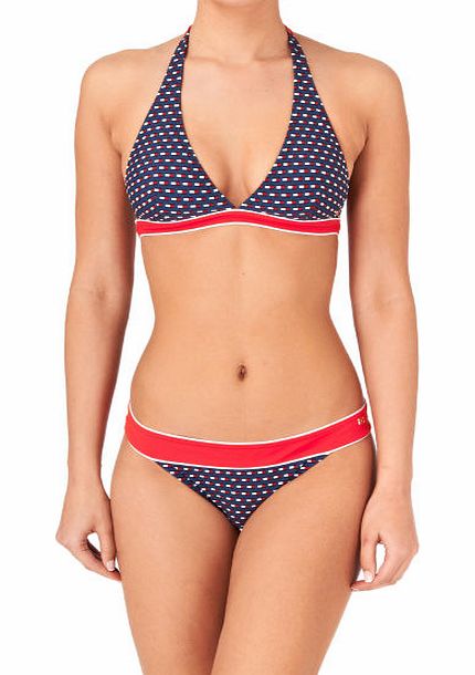 Tommy Hilfiger Womens Tommy Hilfiger Flag Halter Bikini - Core