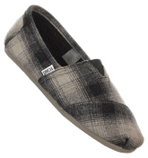 TOMS Classics Grey Plaid Espadrilles