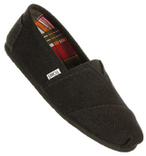 TOMS Classics Natural Burlap Black Espadrilles