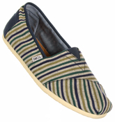 Classics Renato Blue and Green Stripe Shoes