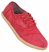 TOMS Cordones Ceara Red Lace Up Shoes