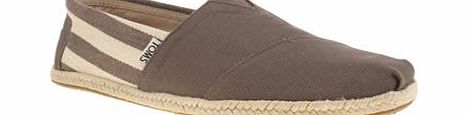 toms Dark Grey University Classic Stripe Shoes