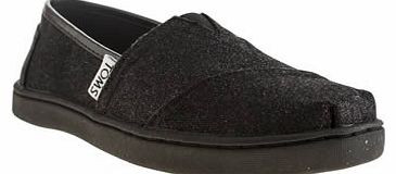 Toms kids toms black glimmer girls junior 8309737070