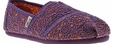 kids toms purple classic crochet girls youth