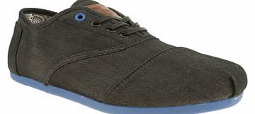 Toms mens toms black and blue cordones shoes