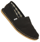 TOMS Stitchouts Black Canvas Espadrilles