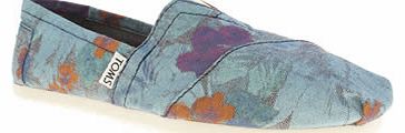 Toms womens toms blue classic seasonal iii flats