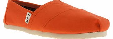 Toms womens toms orange classic slip ii flats