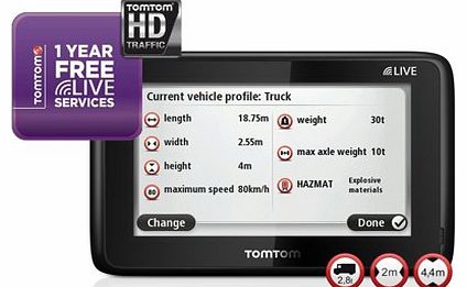 TomTom PRO 5150 Truck Live Satellite Navigation System