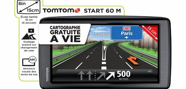 TomTom Start 60M Satellite Navigation System for 45 European Countries with 6-Inch Screen and Free Maps for Life