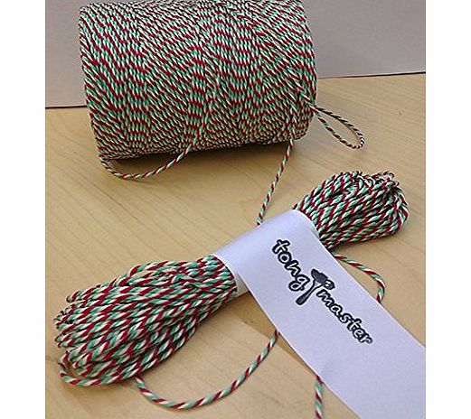Christmas Jingle Bell Candy Stripe, Twine String Butchers, Bakers, Craft amp;a...