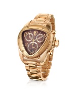 Corsa III - Ladies`Gold Plated Chronograph Watch