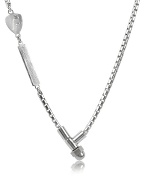 Tonino Lamborghini Logo Shield Sterling Silver Chain Necklace