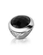 Mens Onyx and Sterling Silver Ring