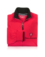 Tonino Lamborghini Mens Red Signature Cotton Zip Sweatshirt