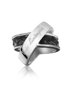 Tonino Lamborghini Mens Signature Sterling Silver and Braided