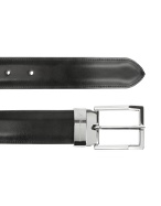 Tonino Lamborghini Signature Black Genuine Leather Belt