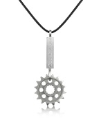 Tonino Lamborghini Signature Sterling Silver Pinion Pendant w/Lace