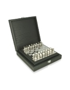 Silver Collection - Logo Chess Set in Wooden Box