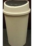 TONTARELLI CREAM TOUCH TOP BIN / DUSTBIN / RUBBISH BIN / KITCHEN / HOME / PLASTIC.MADE IN UK