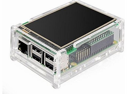 Tontec 3.5 Inches Raspberry Pi Touch Screen Display Monitor 480x320 LCD Touchscreen Kit with Transparent Case and Heatsinks(Raspberry Pi B )