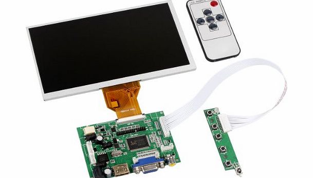 Tontec 7 Inches LCD Display Screen for Raspberry Pi TFT Monitor AT070TN92 with HDMI VGA Input Driver Board Controller