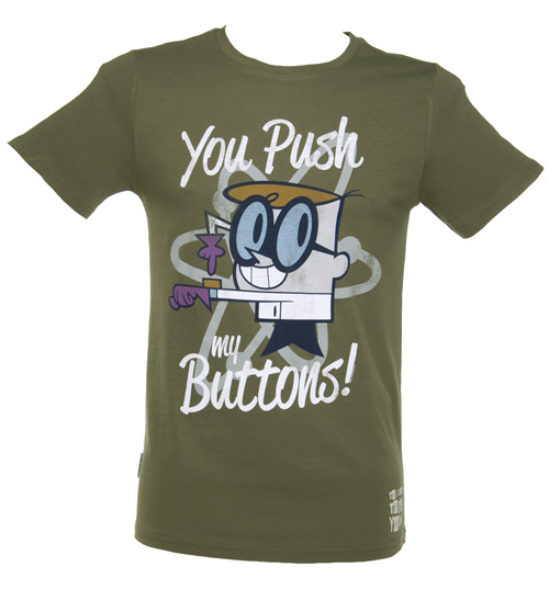 Too Late To Dye Young Mens You Push My Buttons Dexters Laboratory