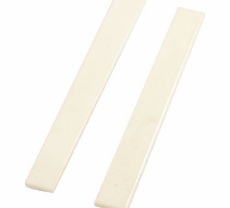 TOOGOO(R) 2 Pcs Spare Part Beige Plastic Bridge Saddle Nut for Classical Guitar