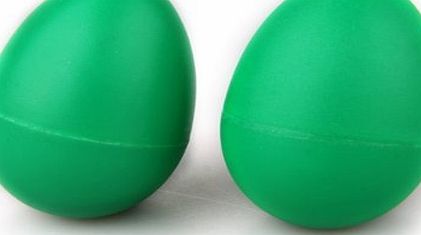TOOGOO(R) 2 Plastic Green Egg Maraca Rattles Shaker Percussion Kid Musical Toy
