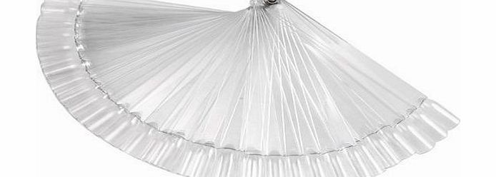 TOOGOO(R) 50 Nail Art Tips Colour Pop Sticks Display Fan Clear False Practice starter kit