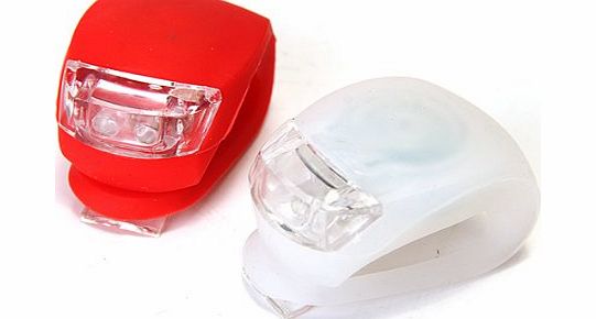 TOOGOO(R) Pair Bike Bicycle Safety Warning LED Rear Tail Frog Light Lamp Cycling