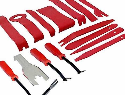 Tooltime 15 Piece Car Trim, Body Moulding and Door Panel Trim Clip Removal Tool Set
