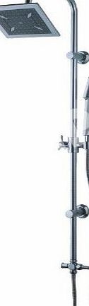 Tooltime Dual Square Head Chrome Shower Set