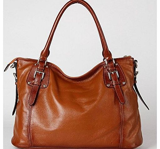 TOP-BAG Women Ladies Genuine Leather Tote Satchel Shoulder Handbag - SF8008