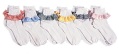 pack of five gingham trim socks