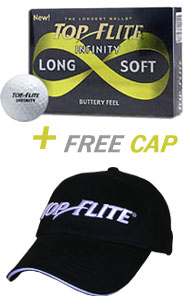 Top Flite Infinity - Buttery Feel (Dozen) With FREE CAP