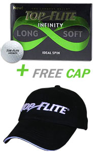 Top Flite Infinity - Ideal Spin (Dozen) With FREE CAP