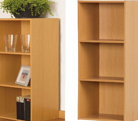 Top Home Solutions 3 Tier Wooden Bookcase Storage Shelving Unit